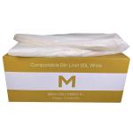 Matthews FP Compostable Bin Liner 80L - White 800mm x 1000mm x 30mu - 25 Bags / Pack - 350 Bags / Box - 1 Box