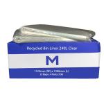 Matthews FP Recycled Bin Liner 240L - Clear 1125mm x 1500mm x 100mu - 10 Bags / Pack - 50 Bags / Box - 1 Box