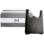 Matthews Woven Carry Bag X-Large - Black 500mm x 180mm x 415mm - 30gsm - 25 Bags / Sleeve - 100 Bags / Box - 1 Box