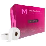 Matthews Virgin Jumbo Toilet Tissue Boxed - White 3 Ply - 200m - FSC Mix - Unwrapped Rolls - 8 Rolls / Box - 1 Box