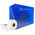 Matthews Virgin Jumbo Toilet Tissue Boxed - White 2 Ply - 300m - FSC Mix - Unwrapped Rolls - 8 Rolls / Box - 1 Box