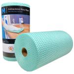 Matthews Antibacterial Wavy Wipes - Green 300mm x 500mm - 90 Sheets - 80gsm - 1 Roll / Sleeve - 4 Rolls / Box - Priced for 1 Roll - MOQ is 1 Box