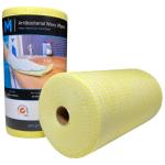 Matthews Antibacterial Wavy Wipes - Yellow 300mm x 500mm - 90 Sheets - 80gsm - 1 Roll / Sleeve - 4 Rolls / Box - Priced for 1 Roll - MOQ is 1 Box