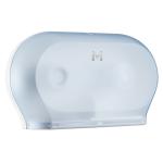 Matthews Double Mini Jumbo Roll Dispenser - Transparent 2 Roll Capacity - 1 Unit