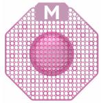 Matthews Scented Enzyme Block Urinal Screen - Pink / Mango with Plastic Glove - Priced for 1 Screen - MOQ is 10 Screens