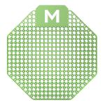 Matthews Scented Urinal Screen - Green / Cucumber Melon with Plastic Glove - Priced for 1 Screen - MOQ is 10 Screens