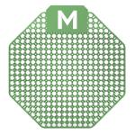 Matthews Scented Urinal Screen - Dark Green / Lime with Plastic Glove - Priced for 1 Screen - MOQ is 10 Screens