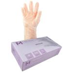 Matthews MPH29055 TPE Embossed Gloves Powder Free - Clear - M 240mm Cuff - 2.0g - 200 Gloves / Pack - 2000 Gloves / Box - 1 Box