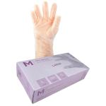 Matthews MPH29060 TPE Embossed Gloves Powder Free - Clear - L 240mm Cuff - 2.0g - 200 Gloves / Pack - 2000 Gloves / Box - 1 Box