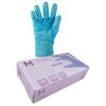 Matthews TPE Embossed Gloves Powder Free - Blue - M 240mm Cuff - 2.0g - 200 Gloves / Pack - 2000 Gloves / Box - 1 Box