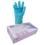 Matthews MPH29085 TPE Embossed Gloves Powder Free - Blue - L 240mm Cuff - 2.0g - 200 Gloves / Pack - 2000 Gloves / Box - 1 Box