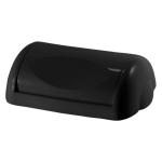 Matthews Wall Mount Bin 42L Swing Lid - Black Weighted Swing Design - 1 Unit