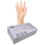 Matthews MPH29144 Vinyl Gloves Powder Free - Clear - L 240mm Cuff - 5.0g - 100 Gloves / Pack - 1000 Gloves / Box - 1 Box