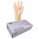 Matthews MPH29145 Vinyl Gloves Powder Free - Clear - XL 240mm Cuff - 5.0g - 100 Gloves / Pack - 1000 Gloves / Box - 1 Box