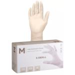 Matthews Latex Examination Gloves Powder Free - White - XS 240mm Cuff - 6.0g - 100 Gloves / Pack - 1000 Gloves / Box - 1 Box