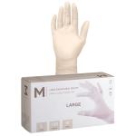 Matthews Latex Diamond Grip Examination Gloves Powder Free - White - L 240mm Cuff - 8.0g - 100 Gloves / Pack - 1000 Gloves / Box - 1 Box