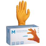 Matthews Nitrile Diamond Grip Gloves Powder Free - Orange - L 240mm Cuff - 9.0g - 100 Gloves / Pack - 1000 Gloves / Box - 1 Box