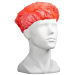 Matthews Polypropylene Bouffant Hats - Red 610mm Wide - 12gsm - For Larger Hair Styles - 50 Hats / Pack - 600 Hats / Box - 1 Box