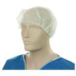 Matthews MPH30015 Polypropylene Bouffant Hats - White 610mm Wide - 12gsm - For Larger Hair Styles - 50 Hats / Pack - 600 Hats / Box - 1 Box