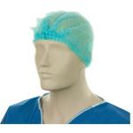 Matthews MPH30030 Polypropylene Crimp Hats - Blue 530mm Wide - 12gsm - 100 Hats / Pack - 1000 Hats / Box - 1 Box