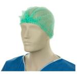 Matthews MPH30035 Polypropylene Crimp Hats - Green 530mm Wide - 12gsm - 100 Hats / Pack - 1000 Hats / Box - 1 Box