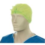Matthews MPH30050 Polypropylene Crimp Hats - Yellow 530mm Wide - 12gsm - 100 Hats / Pack - 1000 Hats / Box - 1 Box