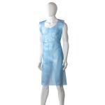 Matthews Polyethylene Back Tie Apron - Blue 800mm x 1250mm x 20mu - Light Duty - 50 Aprons / Header Block - 700 Aprons / Box - 1 Box