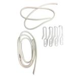 Matthews PVC Apron Neck Ties - White 720mm Length - 1 Set
