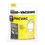 Matthews Paper Vacuum Bag for Pacvac Backpack Models - 10 Bags - Brown