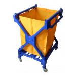 Matthews MPH33612 Plastic Laundry Cart - Blue, Folding Design (1) 1 Cart/Box 1 Cart/Box priced PerCart, MOQ 1 Cart