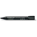 Matthews Staedtler Permanent Marker - Black Chisel Tip - 10 Markers / Pack - 1 Pack