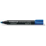 Matthews Staedtler Permanent Marker - Blue Chisel Tip - 10 Markers / Pack - 1 Pack