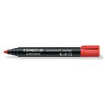 Matthews Staedtler Permanent Marker - Red Bullet Tip - 10 Markers / Pack - 1 Pack
