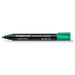 Matthews Staedtler Permanent Marker - Green Bullet Tip - 10 Markers / Pack - 1 Pack