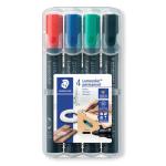 Matthews Staedtler Permanent Marker - Assorted Bullet Tip - 4 Markers / Pack - 1 Pack