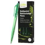 Matthews Icon Ball Point Pen - Green Medium 1.0mm Tip - 10 Pens / Pack - 1 Pack
