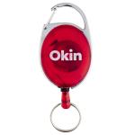 Okin IKHRED Okin Retractable Snap Lock Key and ID Card Holder Red
