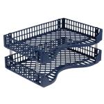 Okin ODTBLU Okin Document Tray Blue, Pack of 2