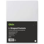Okin H101407 Okin L-Shaped Pockets A4 Clear, Pack of 12