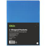 Okin H101414 Okin L-Shaped Pockets A4 Blue, Pack of 12