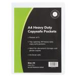 OSC CP12 Copysafe Pockets Heavy Duty A4 Unpunched, Pack of 5