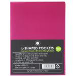 OSC H101471 L Shaped Pockets A4 Pink, Pack of 12