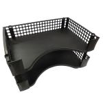 OSC DTSH03719 Document Tray Stackable Black, Pack of 2