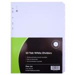 OSC TB57257 Dividers Cardboard 10 Tab White