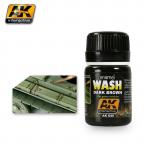 AK Interactive AK045 Enamel Wash - Dark Brown for Green Vehicles