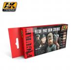 AK Interactive AK3010 Colour Set - Flesh and Skin Colours