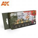 AK Interactive AK561 Colour Set - Soviet Camouflages Acrylic Set