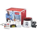 EVOLIS Badgy100 USB Card Printer Starter Kit (50 x 0.76mm blank white cards and 1 x colour ribbon, badge studio for single prints)