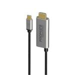 Promate HDMI-PD100  1.8m 4K USB-C to HDMI Cable with Gold Plated Connectors. Supports Max Res up to 4K 60Hz (4096X2160). Plug & Play. Grey Colour.