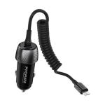 Promate POWERDRIVE-33PDI 33W Car Charger with        Lightning Cable andUSB-APort.Qualcomm3.0 18W Quick Charge. Over Charge and Short Circuit Protection Compatible with iPhones, iPads and iPods